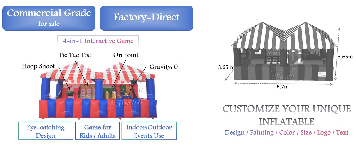 4-IN-1 Inflatable Carnival Games for sale