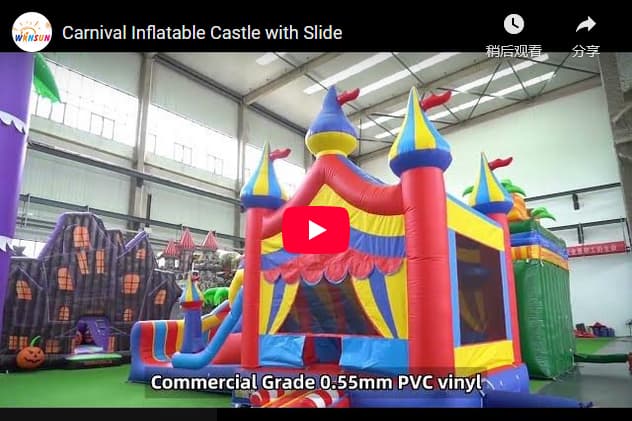 Carnival Inflatable Castle with Slide