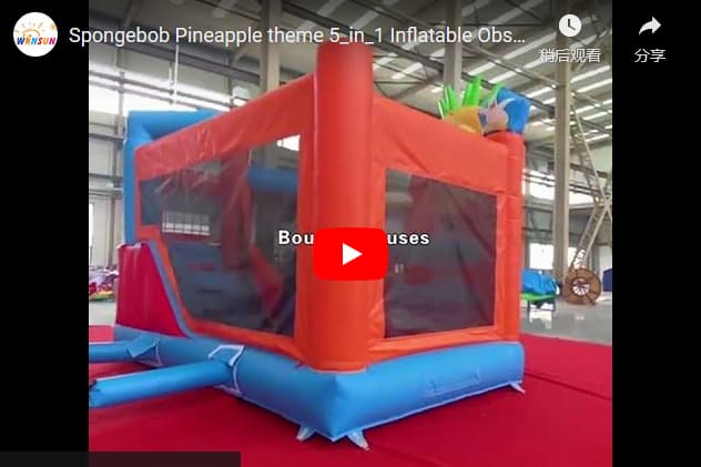 Inflatable Obstacle Course N Slide Pineapple House