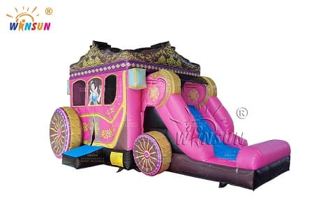 WSC-442 Commercial Inflatable Combo Princess Carriage Theme
