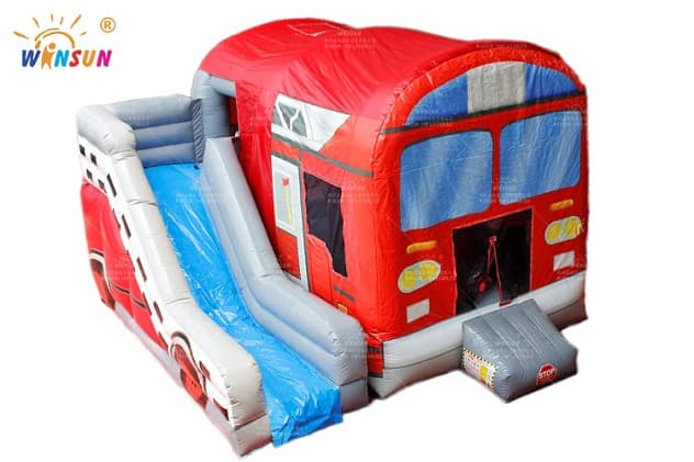 outdoor inflatable Fire Truck Combo