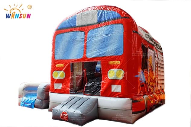 kids inflatable Fire Truck Combo