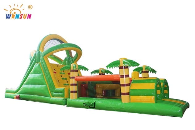 big inflatable Tropical Obstacle Course