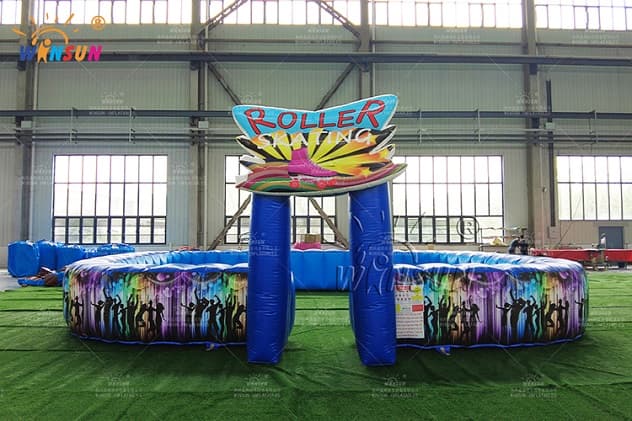commercial Mobile inflatable roller skating rink