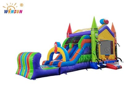 WSC-466 Inflatable Crayon Combo Dry Slide