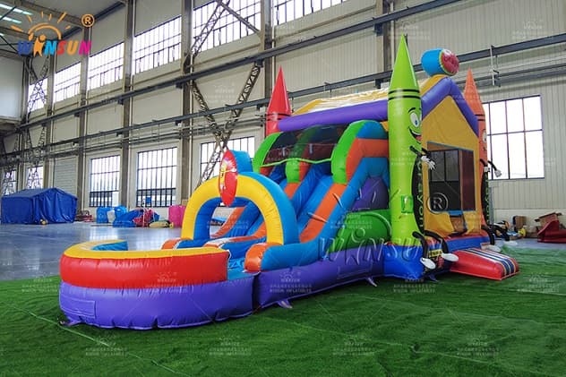 commercial crayon bouncer slide wet combo price)