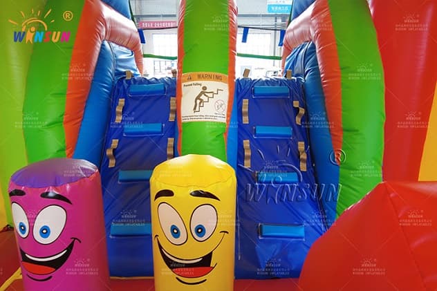 giant commercial crayon bouncer slide wet combo