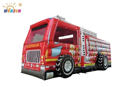 WSP-388 Fire Truck Inflatable Obstacle Course