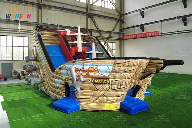 pirate ship inflatable slide