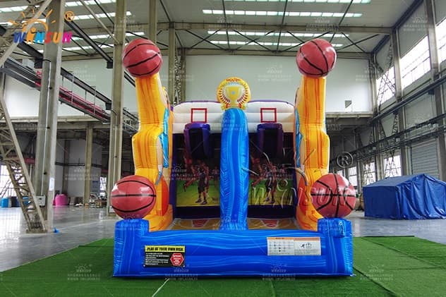 commercial shooting stars inflatable basketball game interactive for sale