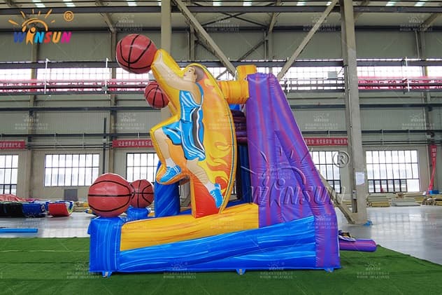 cheap shooting stars inflatable basketball game interactive