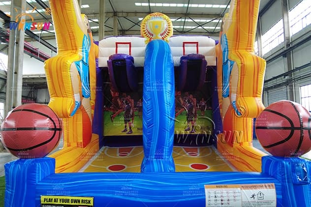 indoor shooting stars inflatable basketball game interactive