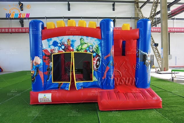 commercial custom inflatable combo with slide