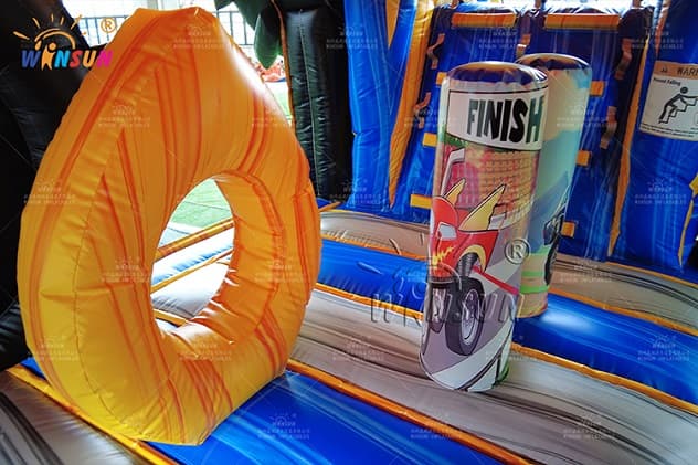 kids monster truck inflatable combo slide
