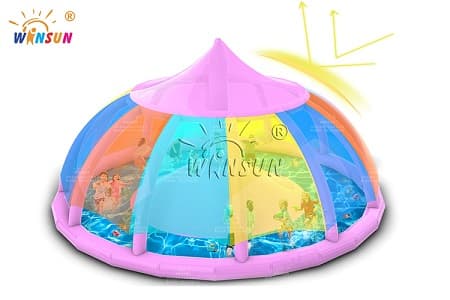 WSM-046 Inflatable Water Dome Jumping Pillow w Roof