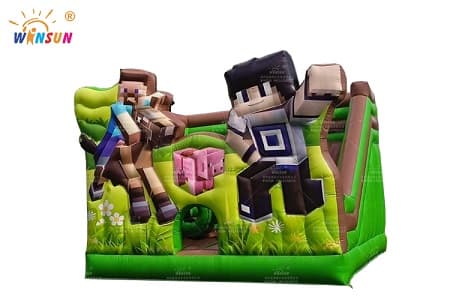 WSC-487 Minecraft Inflatable Jumping Combo