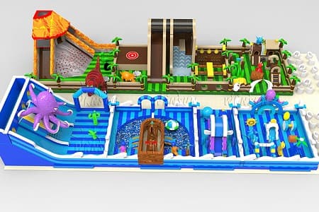 WSA-004 Custom Commercial Indoor Inflatable Theme Park