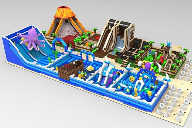 custom commercial indoor inflatable theme park