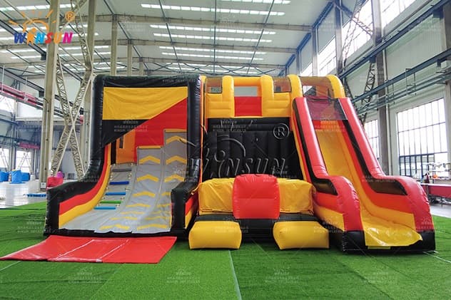 commercial custom inflatable warped wall warrior game