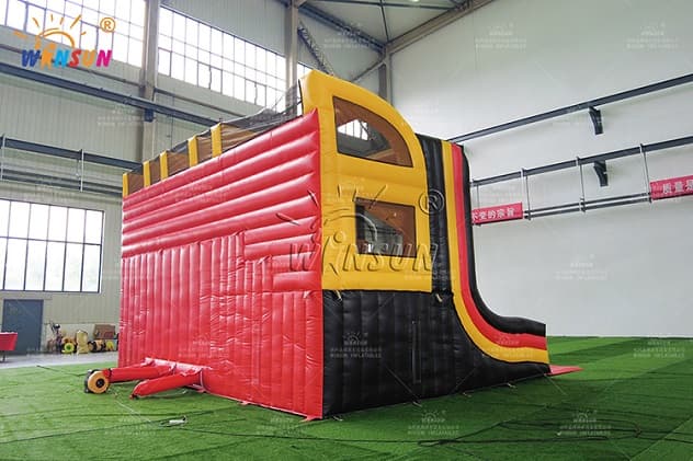 indoor custom inflatable warped wall warrior game