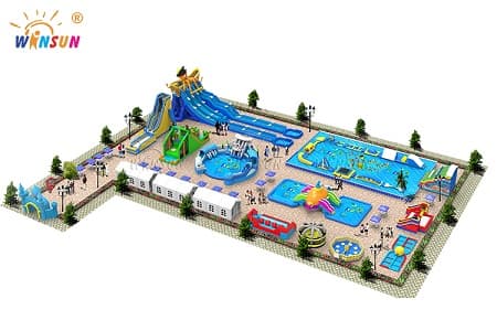 WSR-014 Customized Inflatable Water Park on land