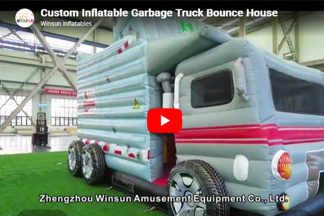Custom Inflatable Garbage Truck Bounce House
