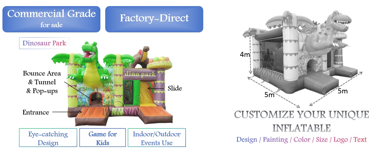 Dino Park Inflatable Combo for sale
