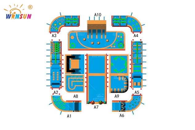 Indoor Inflatable Theme park for saler