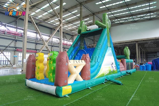 outdoor Shaun the Sheep inflatable obstacle course