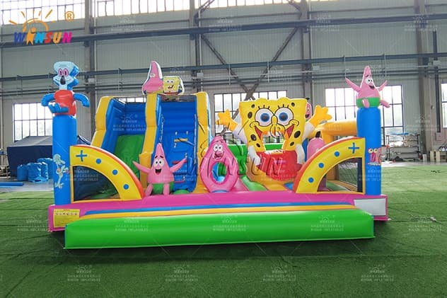 spongebob inflatable playground