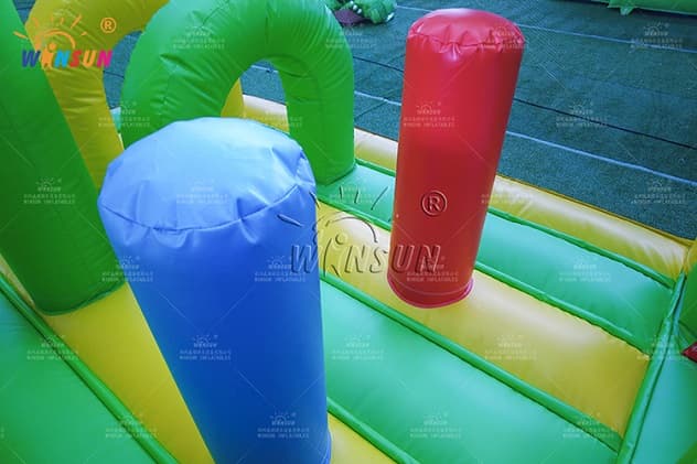 outdoor Crocodile theme inflatable jumping house with slide