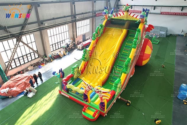 fire dragon inflatable slide for sale