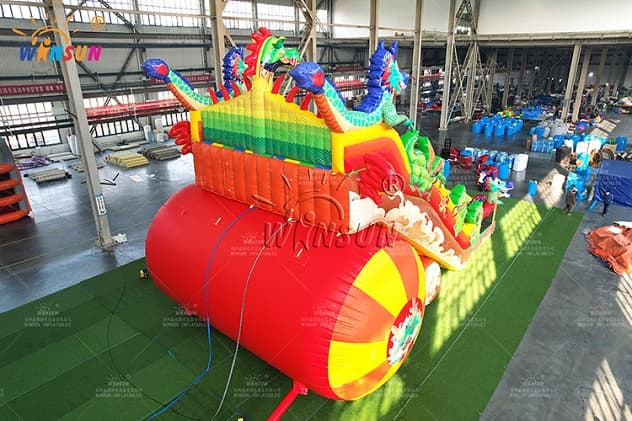 commercial fire dragon inflatable slide