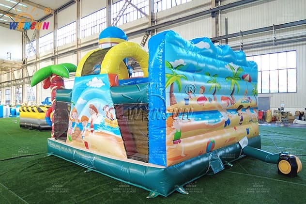commercial beach theme inflatable jumper combo