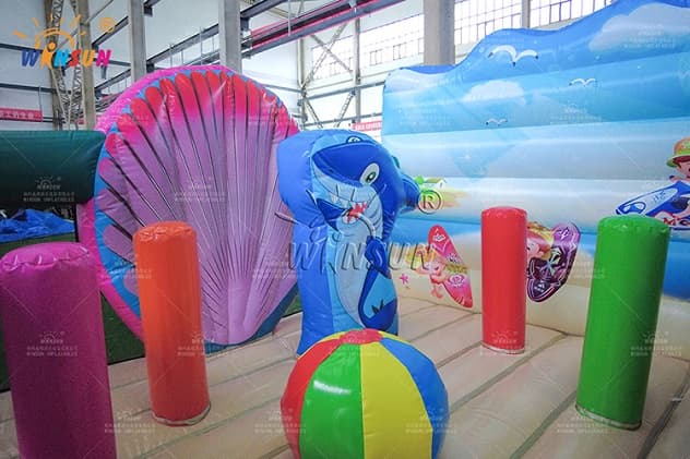 outdoor beach theme inflatable jumper combo