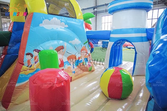 indoor beach theme inflatable jumper combo
