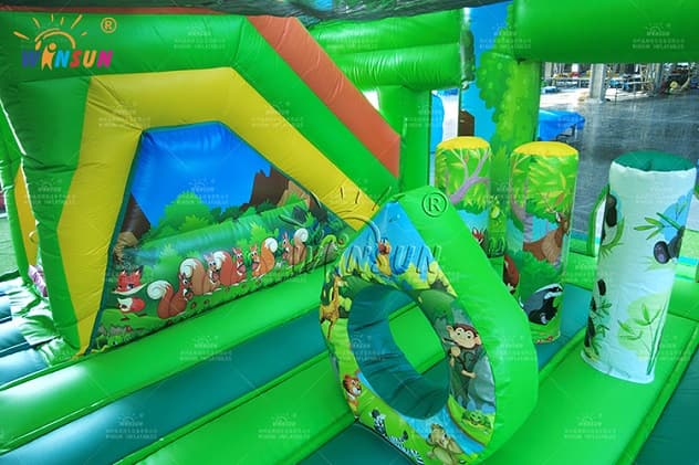 adults jungle theme inflatable jumping combo