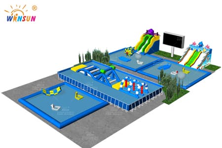 WSR-027 Custom Inflatable Water Park Project for land