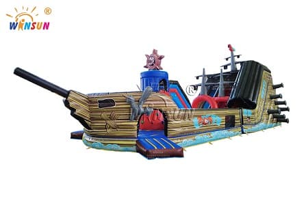 WSL-167 Giant Custom Pirate Ship Inflatable Playground