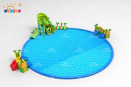 WSR-021 Jungle Theme Inflatable Water Park
