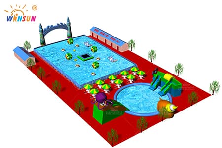 WSR-022 Outdoor Inflatable Water Park Project On Land