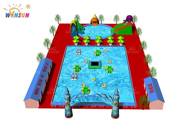 outdoor water trampoline park