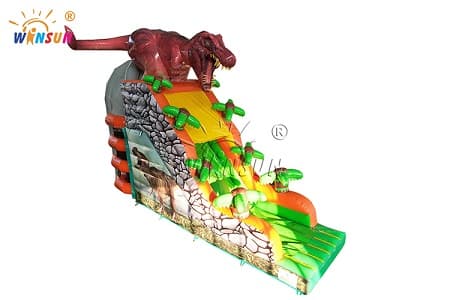 WSS-477 Inflatable Dinosaur Slide with Custom Climbing Tower