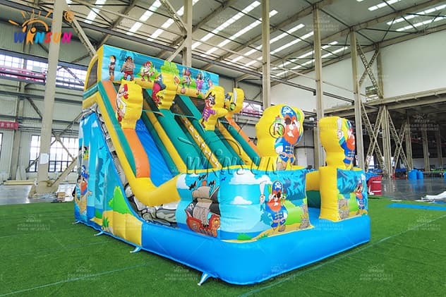 wholesale pirate theme inflatable dual lane slide