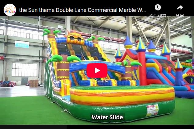 the Sun theme Double Lane Commercial Marble Water Slide
