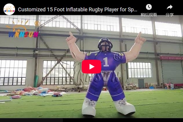 Weatherproof Inflatable Sports Figure with Anti-Tear Oxford Fabric