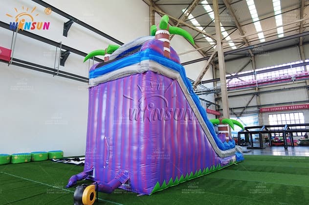 Durable tropical inflatable slide for festivals