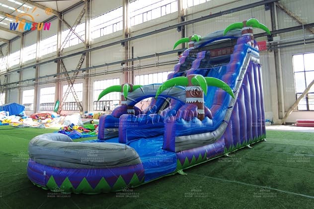 tropical inflatable slide for outdoor events