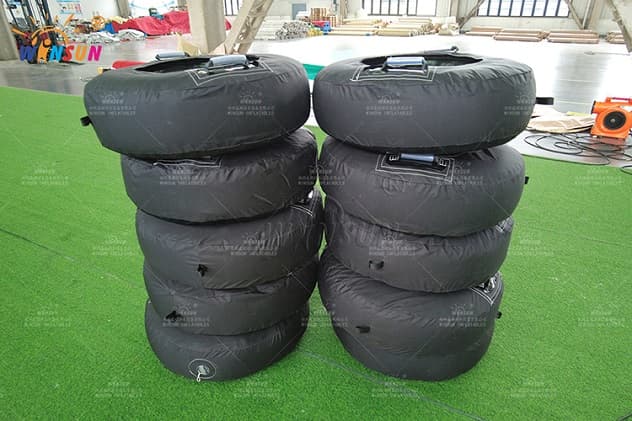 PVC Tarpaulin Commercial Snow Tube Slide with Impact Protection