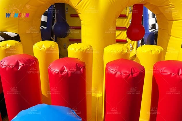 Competitive Dual Lane Inflatable Course for Team Building